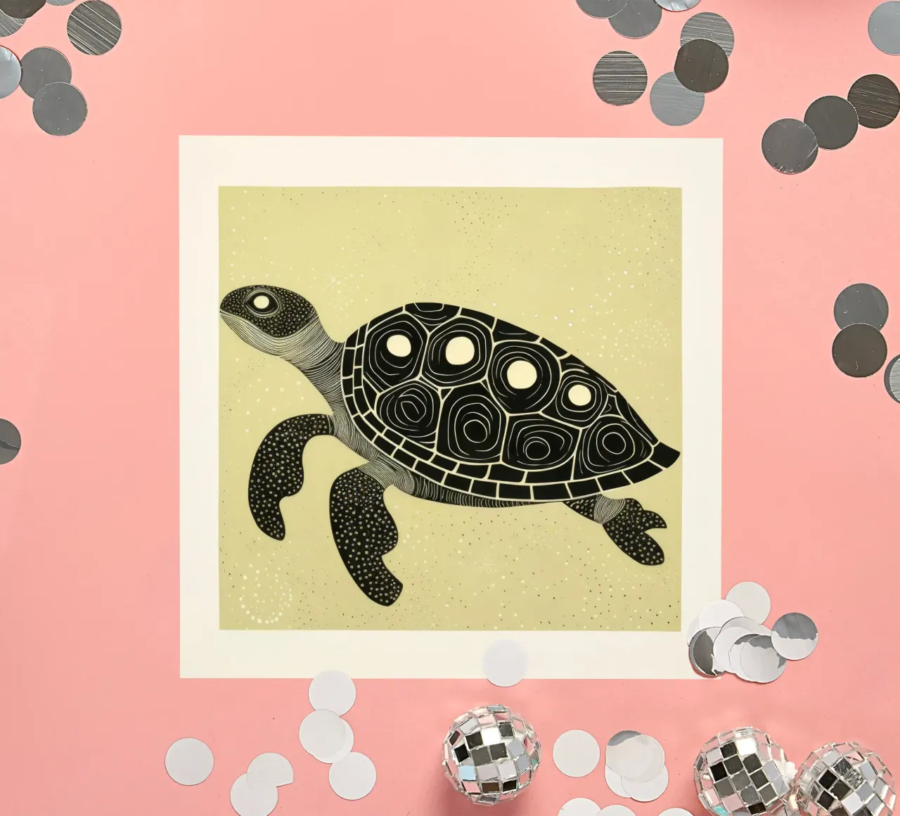 Green Turtle sticker by Minimal Animal Art