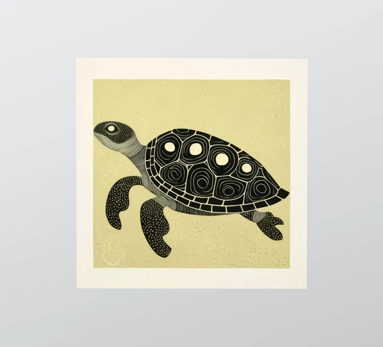 Green Turtle sticker by Minimal Animal Art