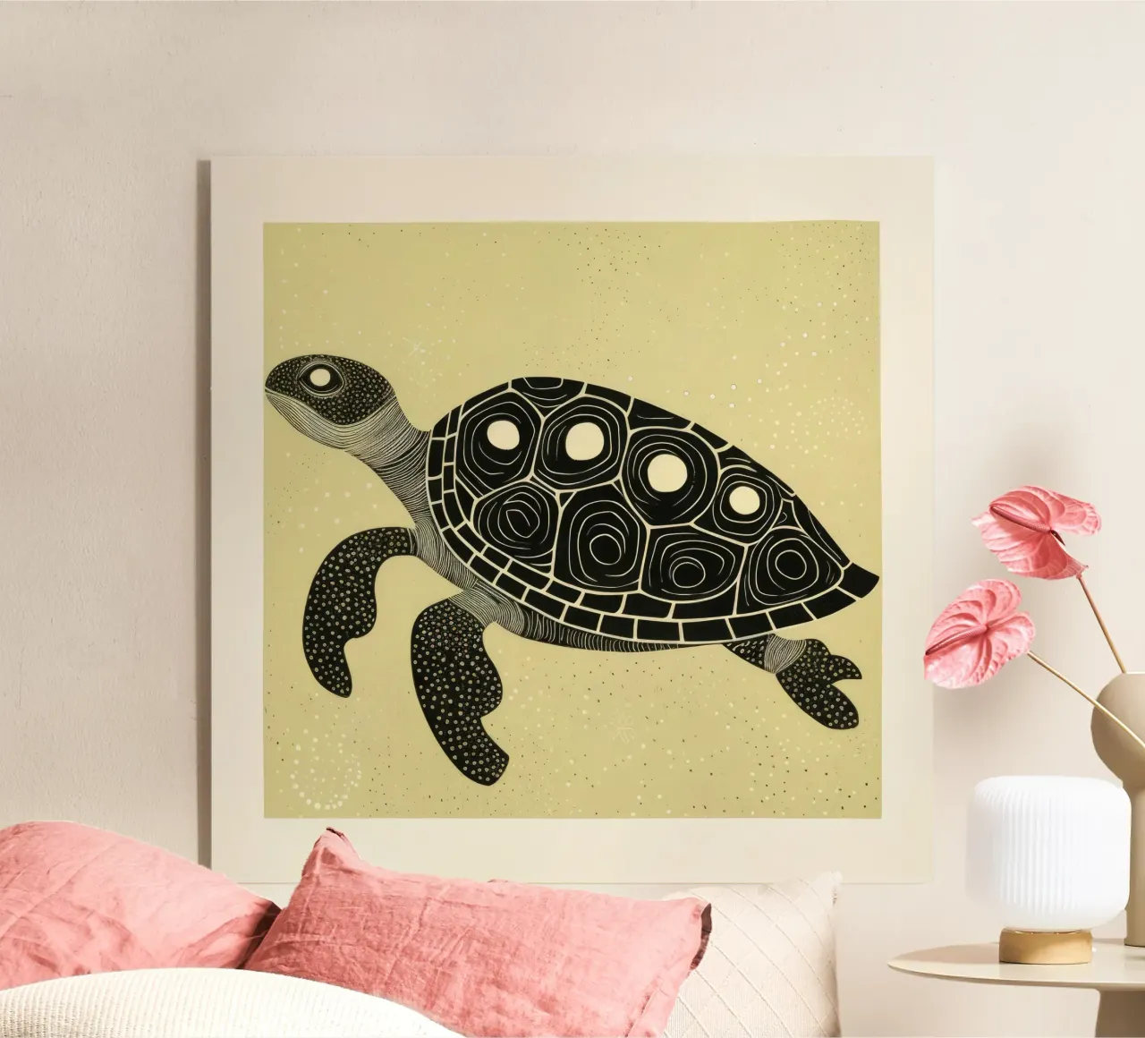 Green Turtle plexiglass da Minimal Animal Art