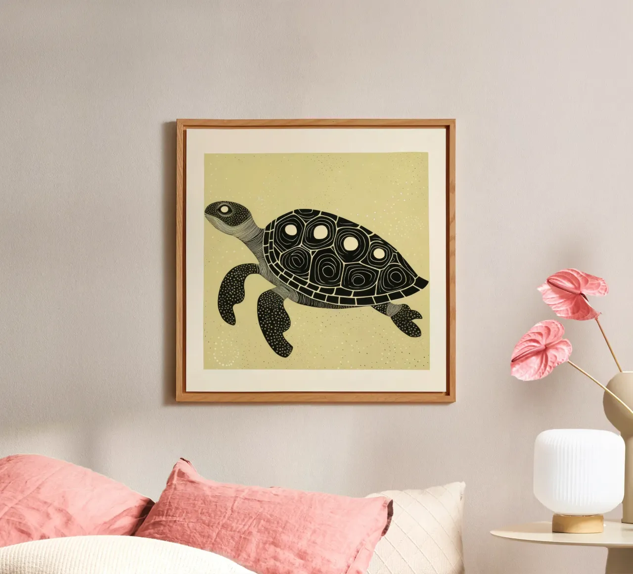 Green Turtle forex plate by Minimal Animal Art