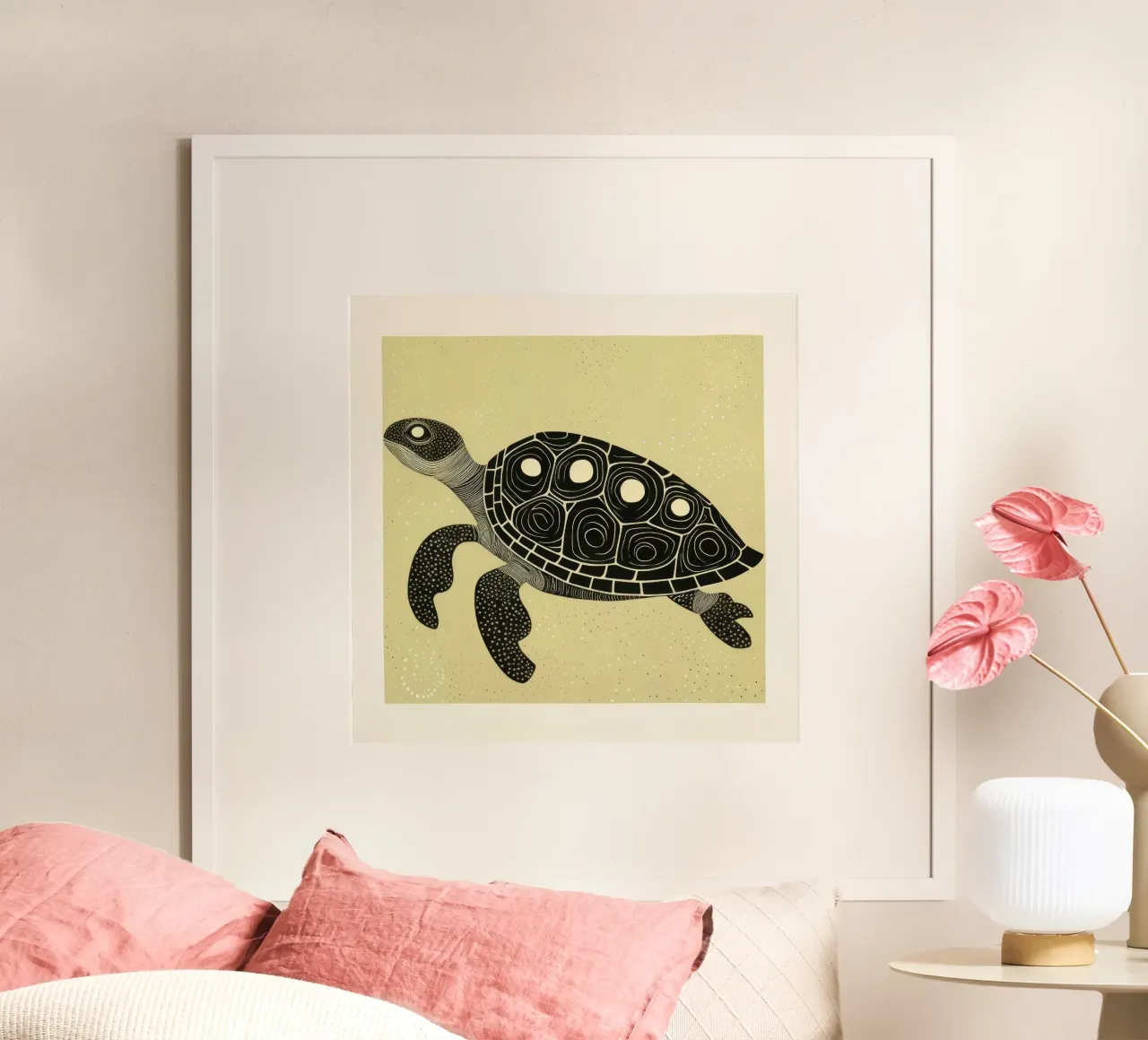 Green Turtle poster by Minimal Animal Art