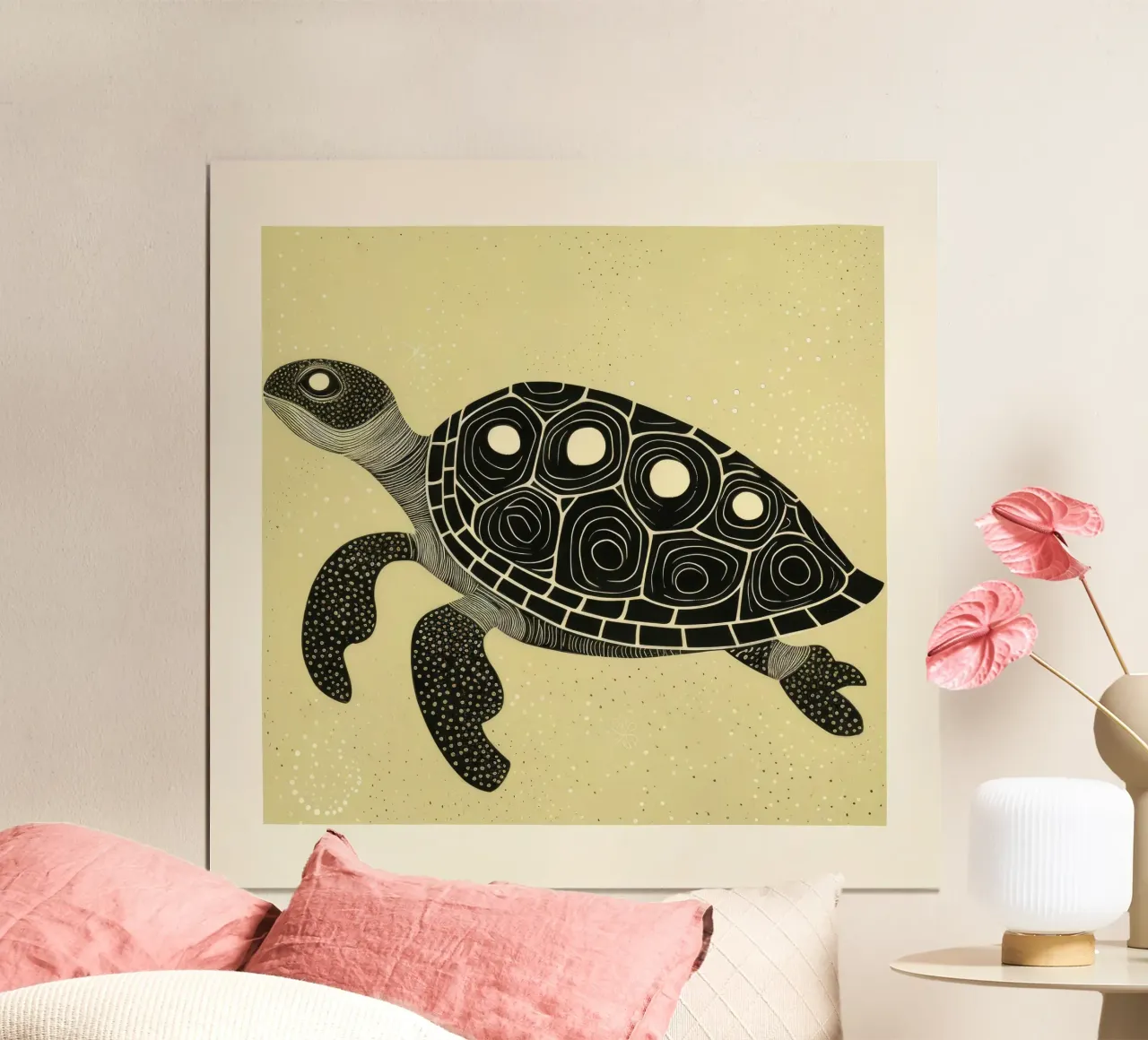 Green Turtle poster by Minimal Animal Art