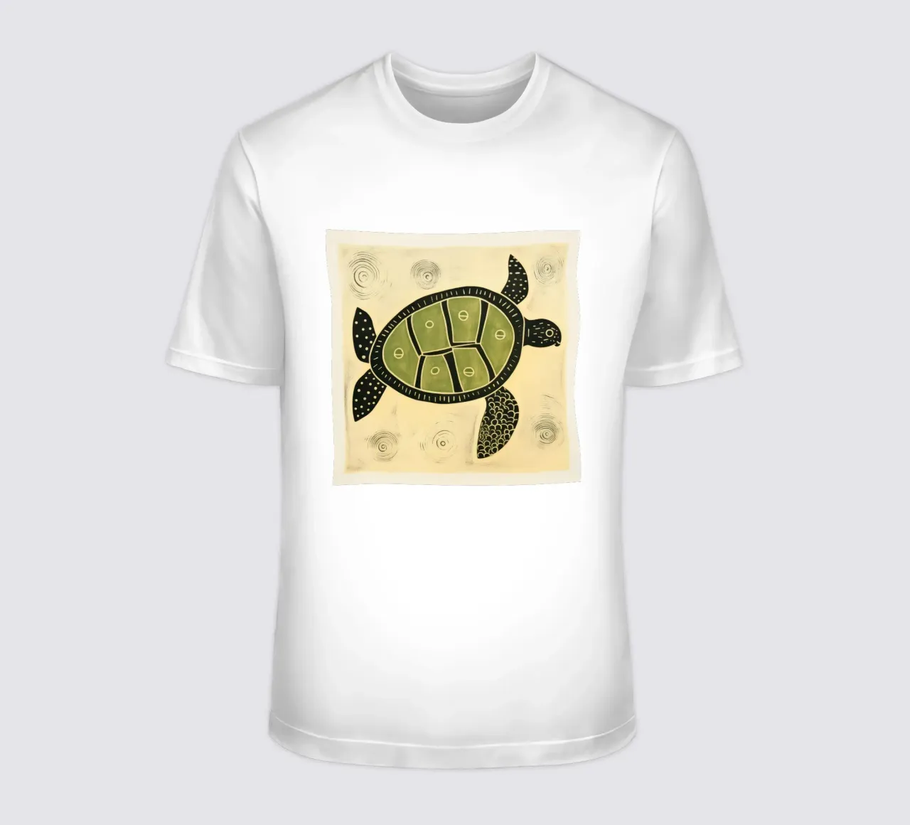Green Turtle 2 t-shirt by Minimal Animal Art