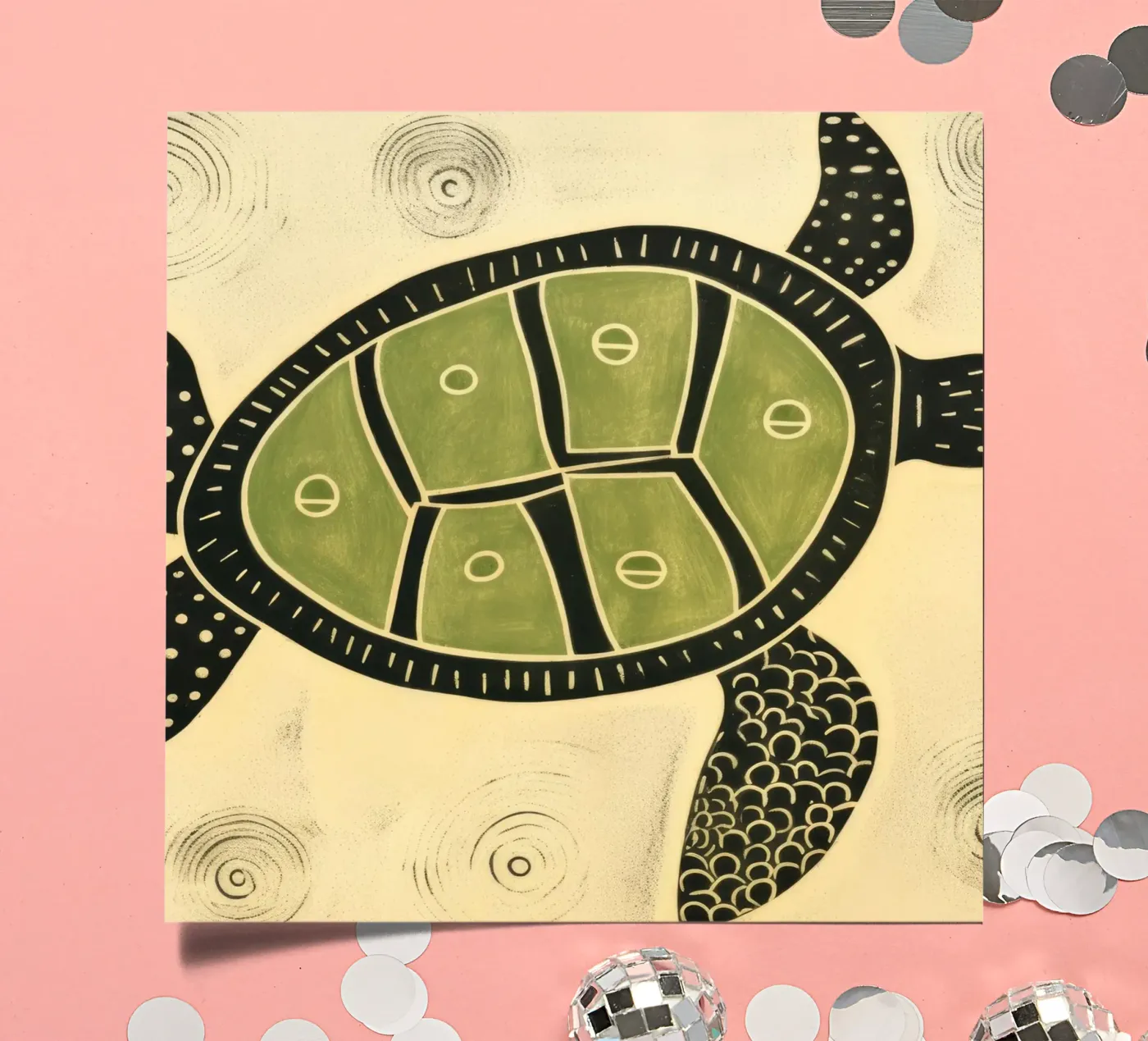 Green Turtle sticker sheet by Minimal Animal Art