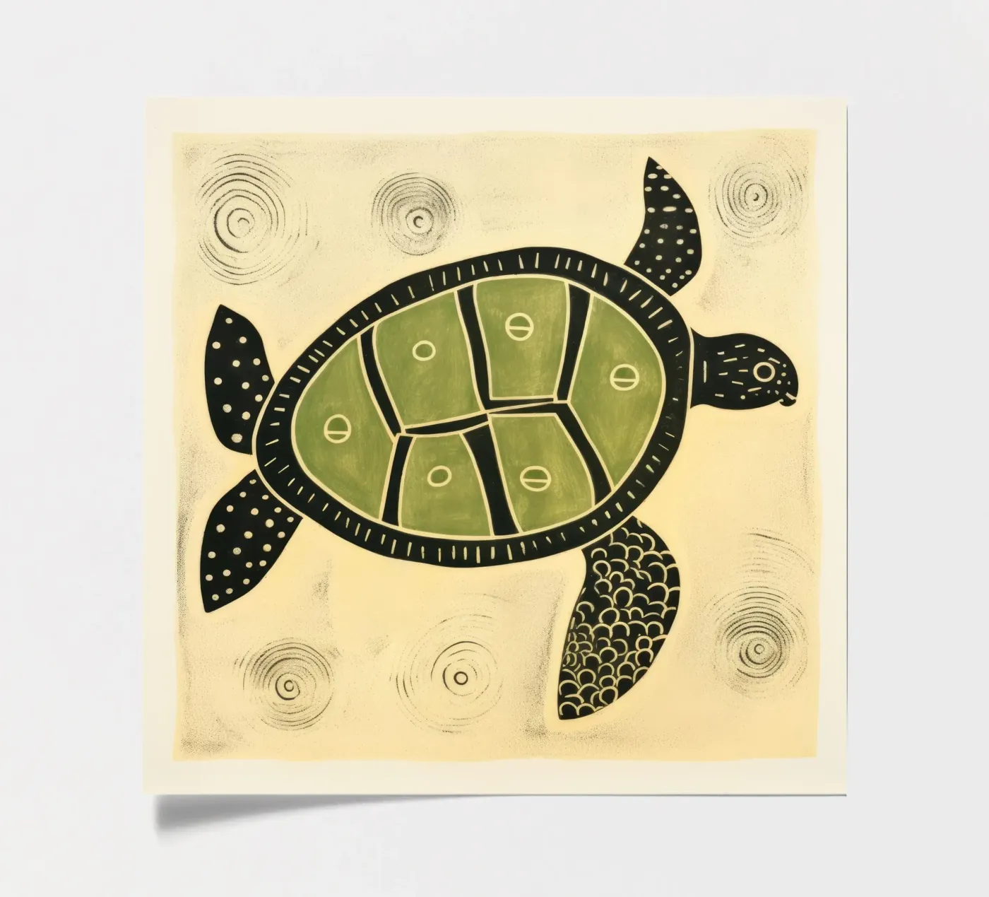 Green Turtle sticker sheet by Minimal Animal Art