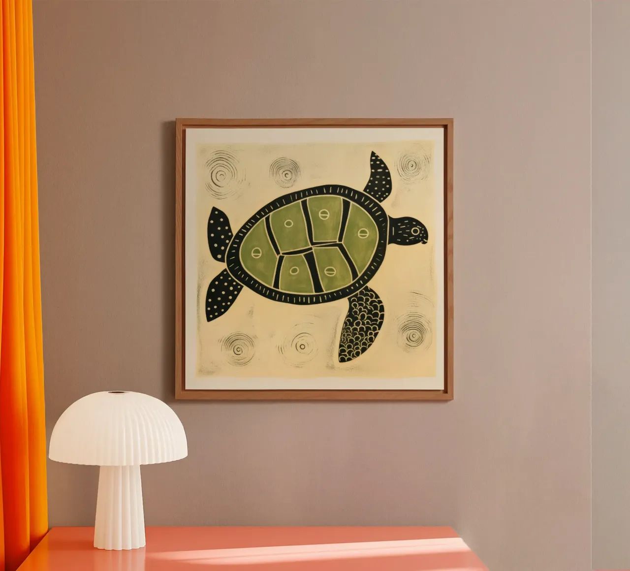 Green Turtle 2 alu-dibond by Minimal Animal Art