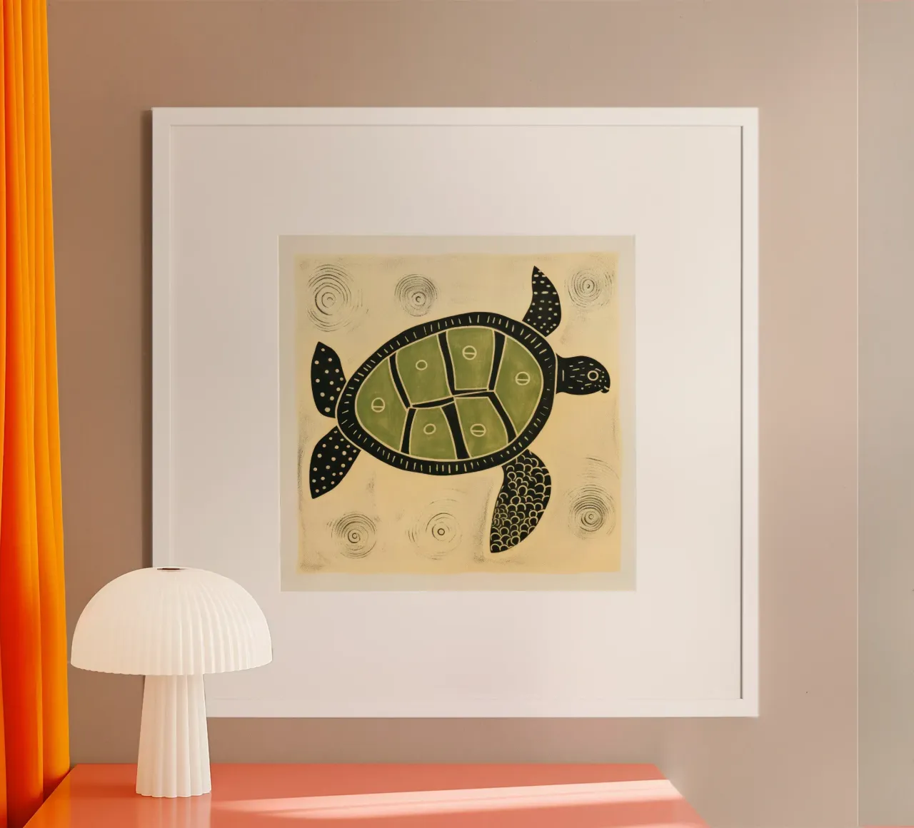 Green Turtle poster by Minimal Animal Art