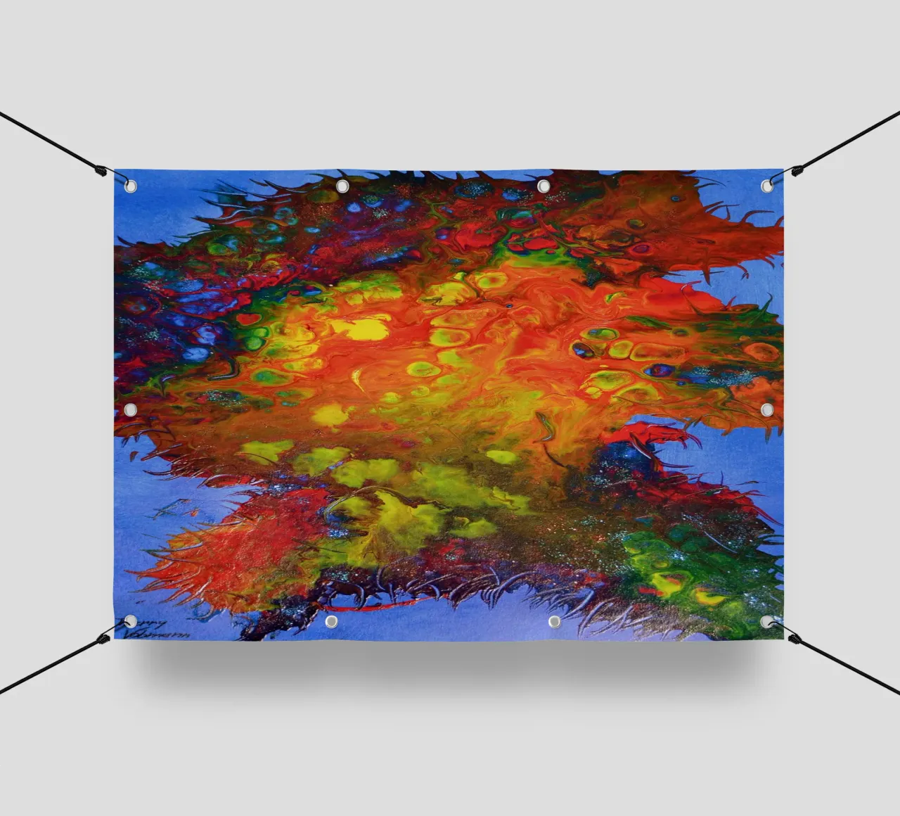 IDEAL GIFT 134 telo in pvc da Thierry Vobmann Abstract painting