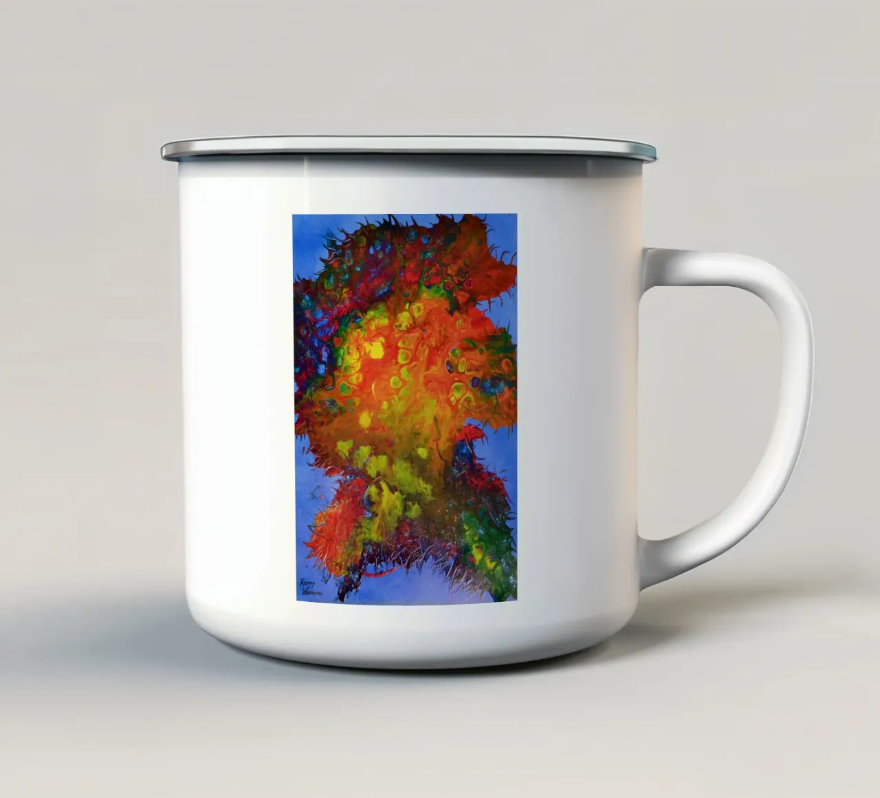 IDEAL GIFT 134 tazza in smalto da Thierry Vobmann Abstract painting