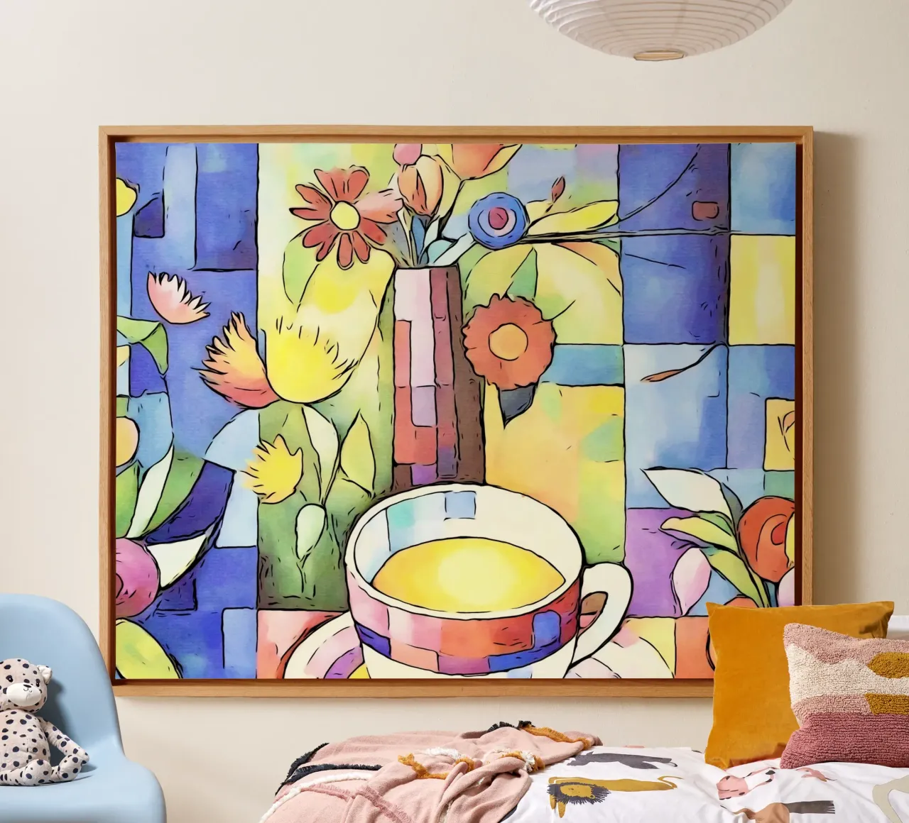 TEATIME canvas with Floater frame by ZAMART