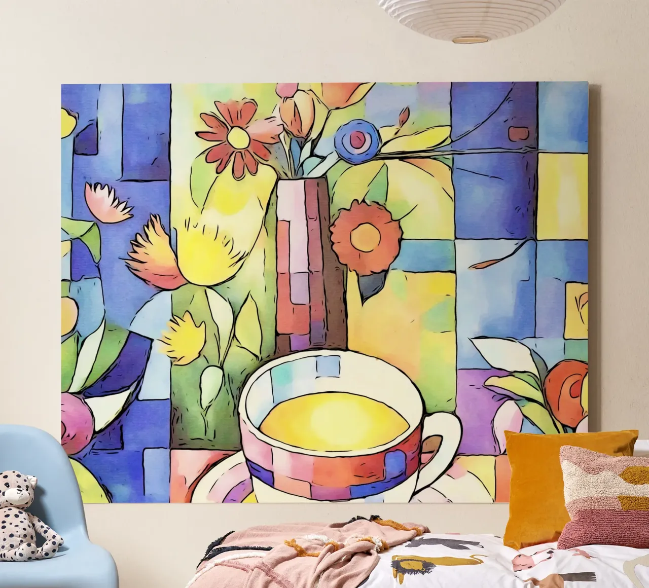 TEATIME canvas with Floater frame by ZAMART