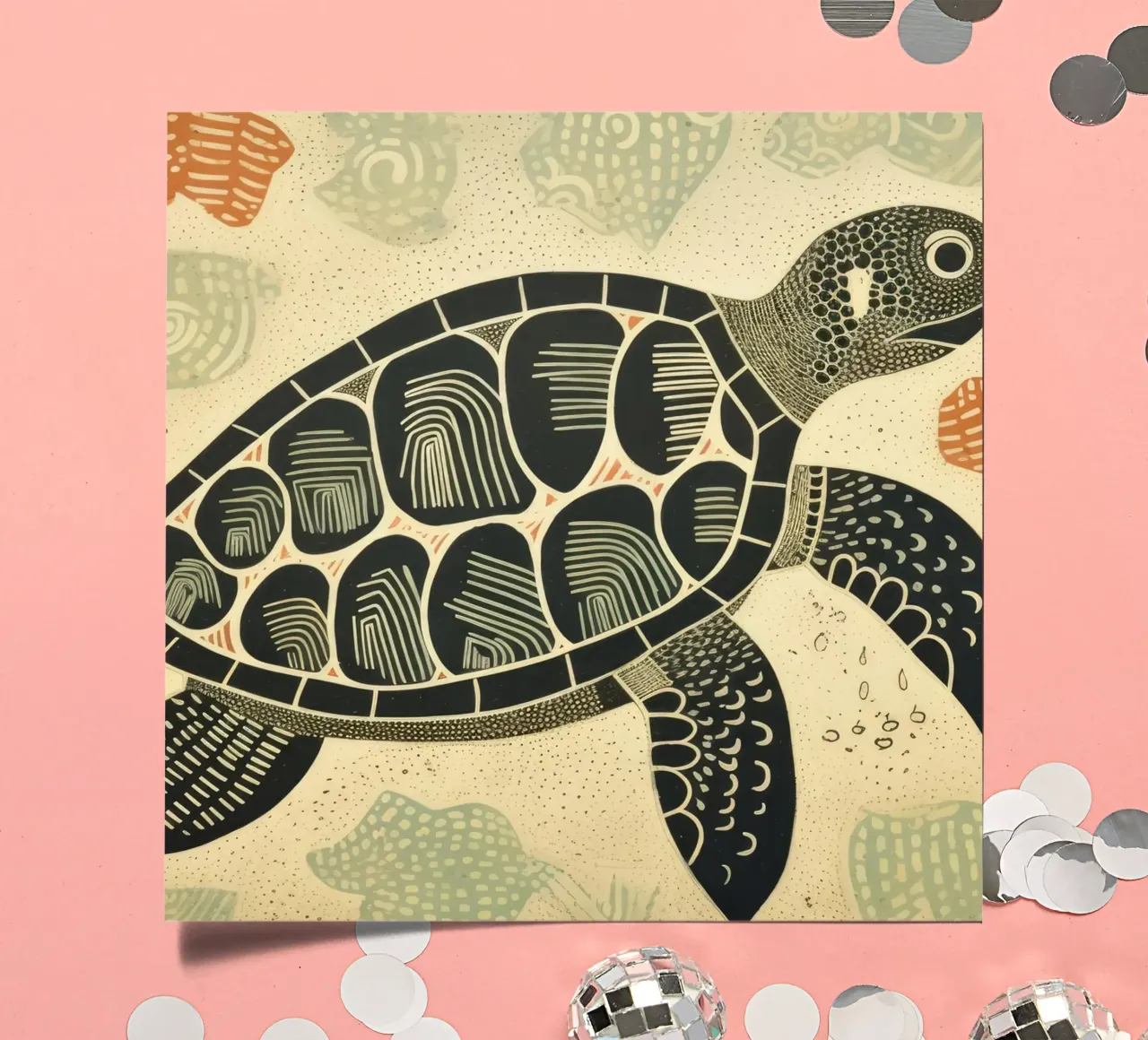 Green Turtle sticker sheet by Minimal Animal Art