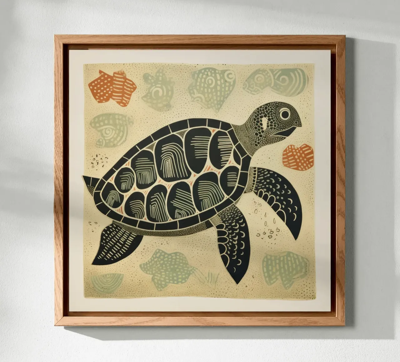 Green Turtle forex plate by Minimal Animal Art