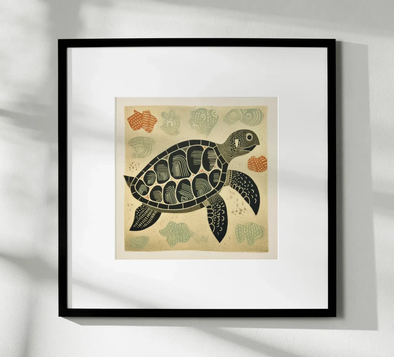 Green Turtle poster by Minimal Animal Art