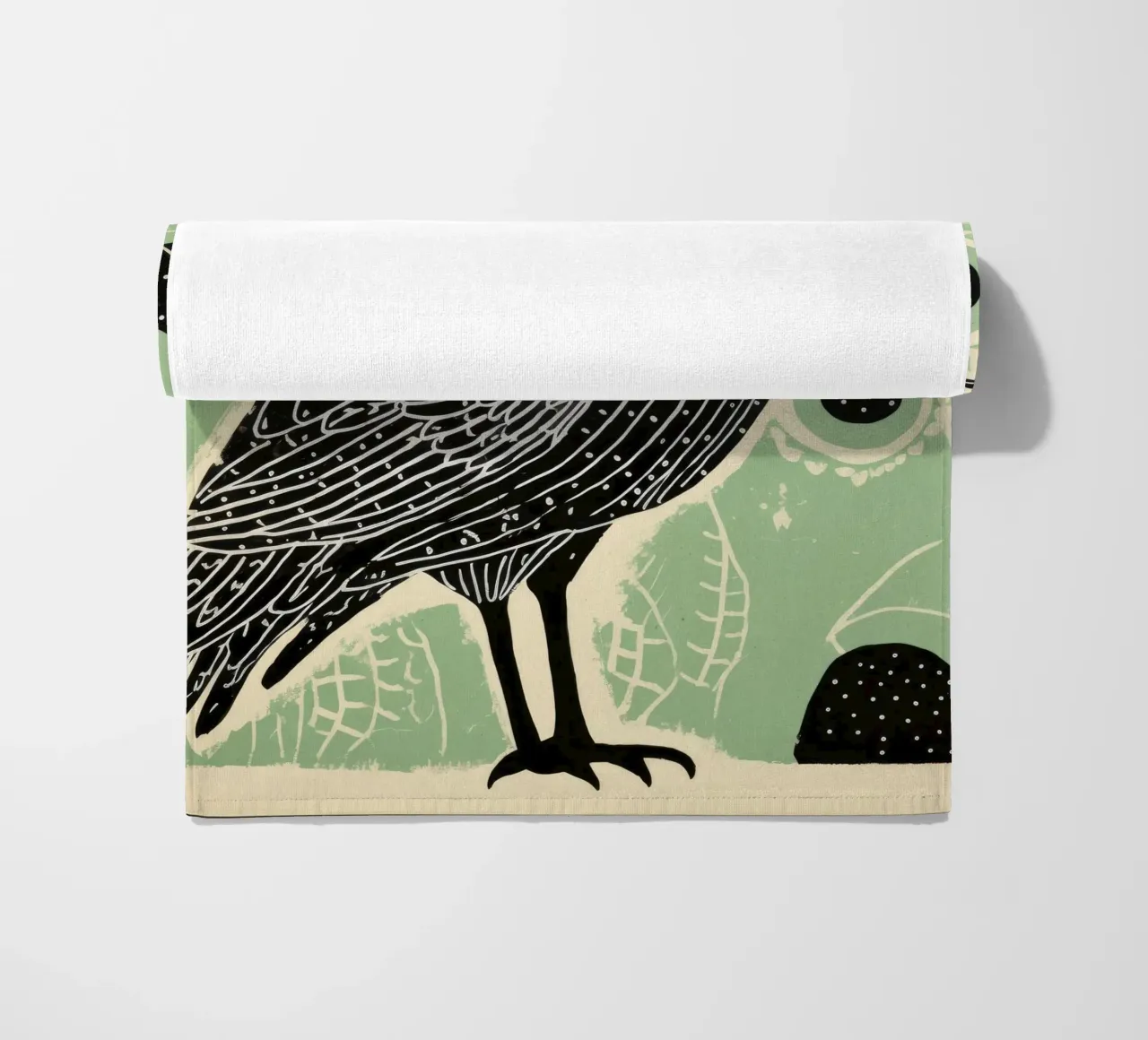 Avvoltoio verde 1 telo mare da Minimal Animal Art