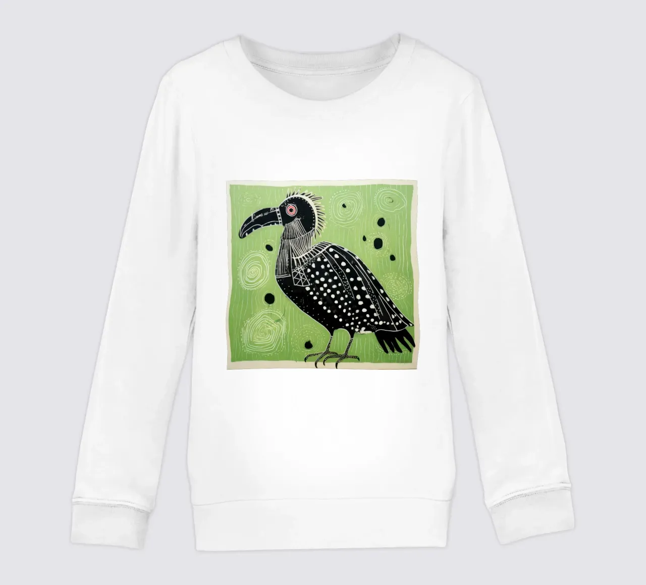 Avvoltoio verde 2 felpa bambino da Minimal Animal Art