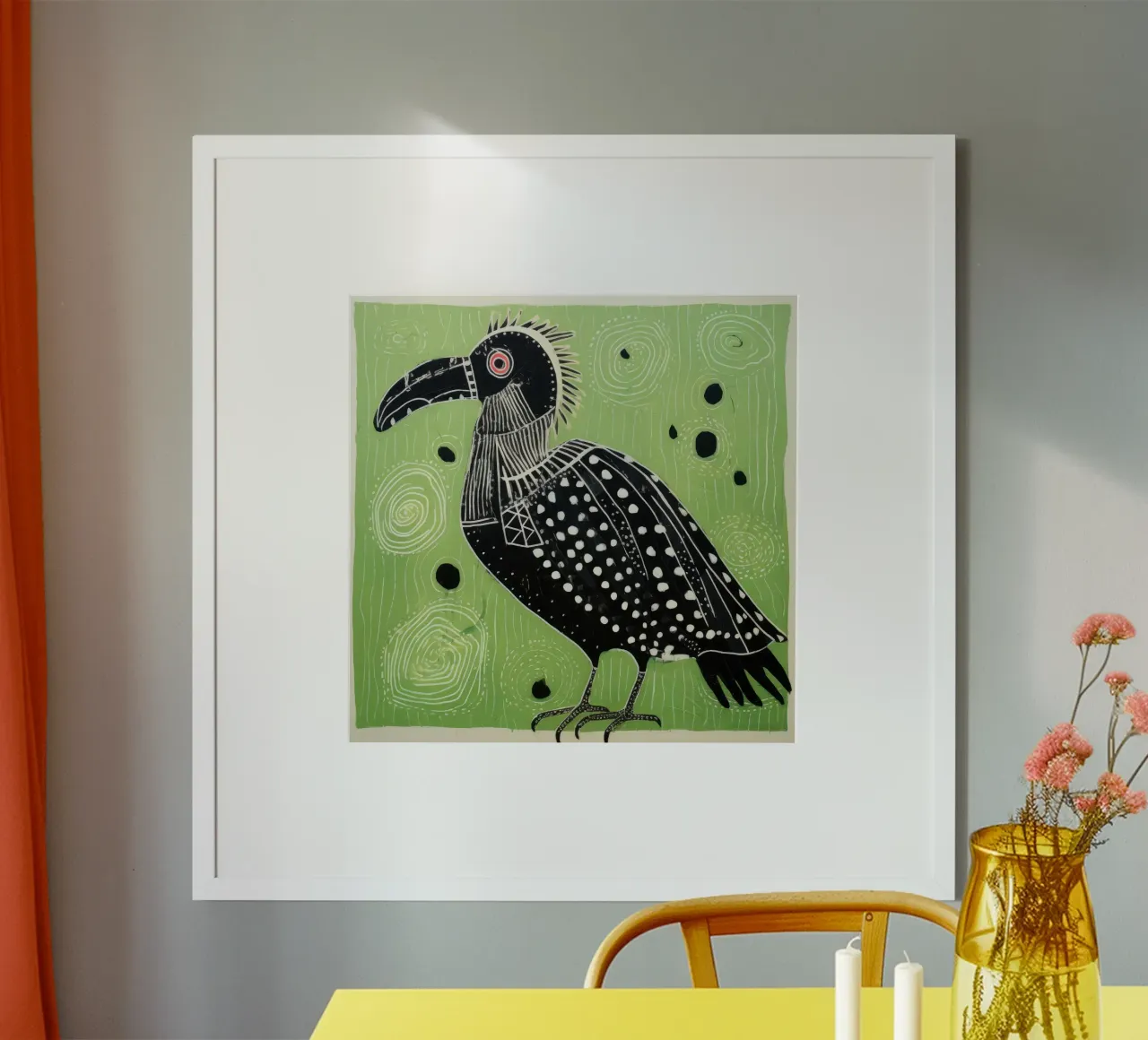 Avvoltoio verde 2 poster da Minimal Animal Art