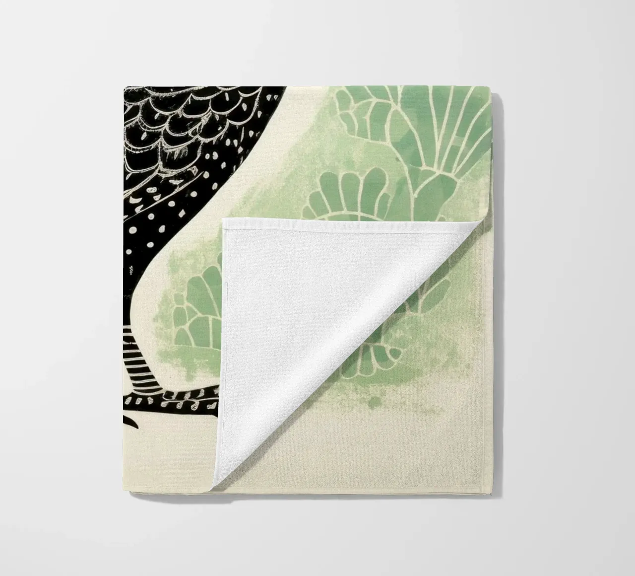 Avvoltoio verde 3 telo mare da Minimal Animal Art
