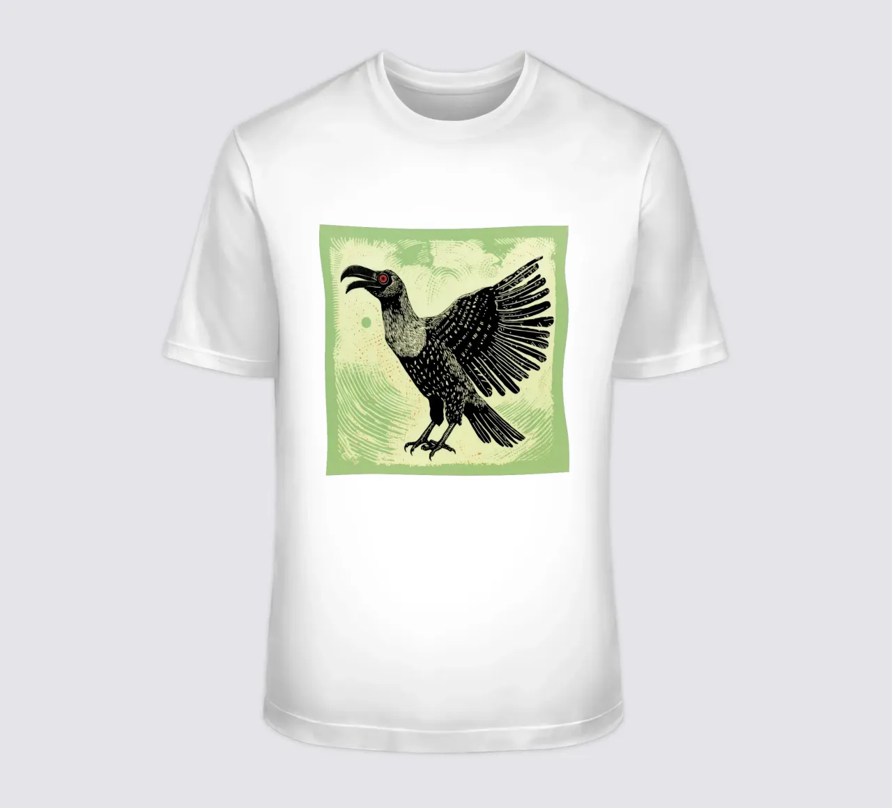 Avvoltoio verde 4 t-shirt da Minimal Animal Art