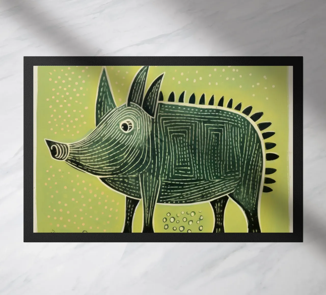 Facocero verde 2 zerbino da Minimal Animal Art