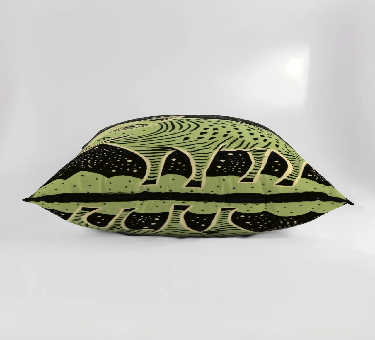 Facocero verde 3 cuscino da Minimal Animal Art