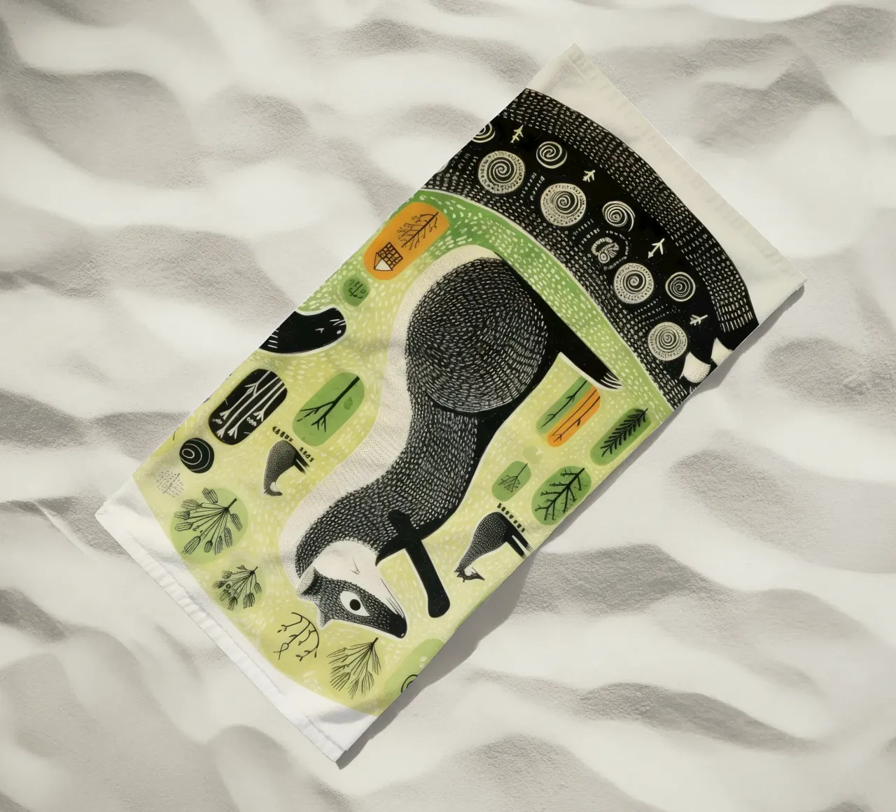 Donnola verde 1 telo mare da Minimal Animal Art
