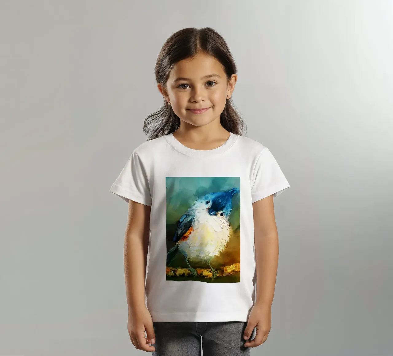 Uccello Acquerello d'arte t-shirt bambini da kaiyaraiya
