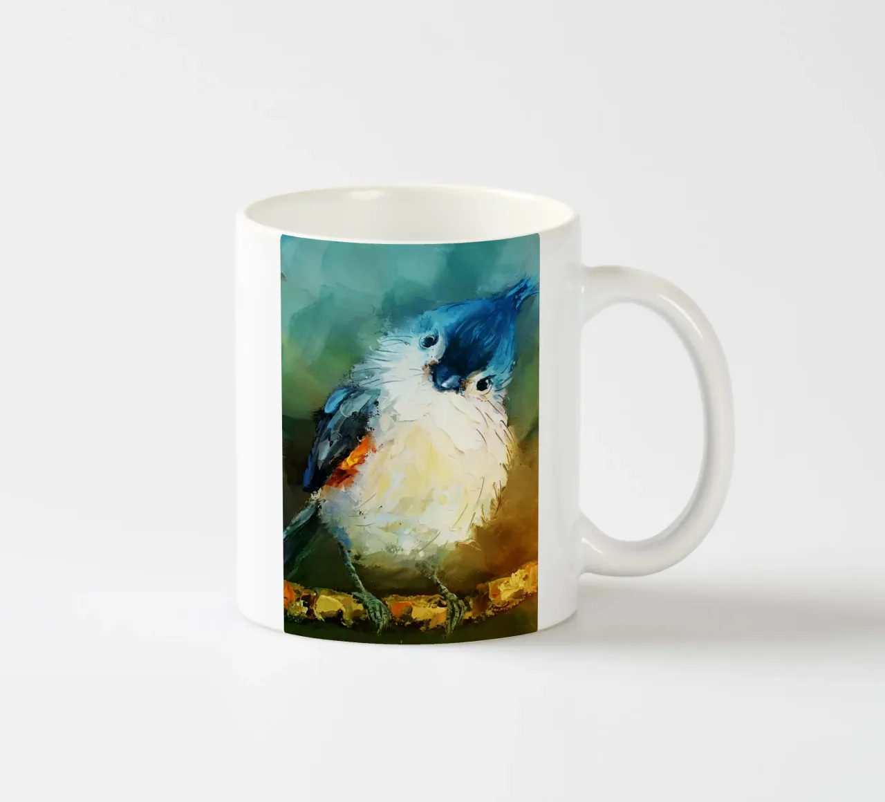 Uccello Acquerello d'arte tazza in ceramica da kaiyaraiya