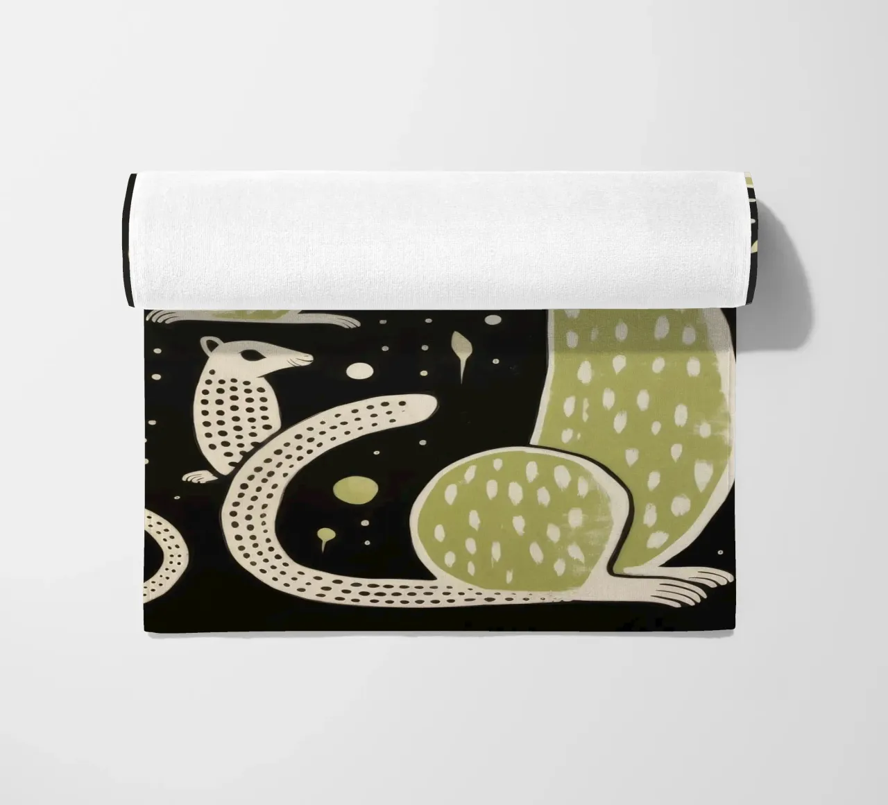 Donnola verde 3 telo mare da Minimal Animal Art