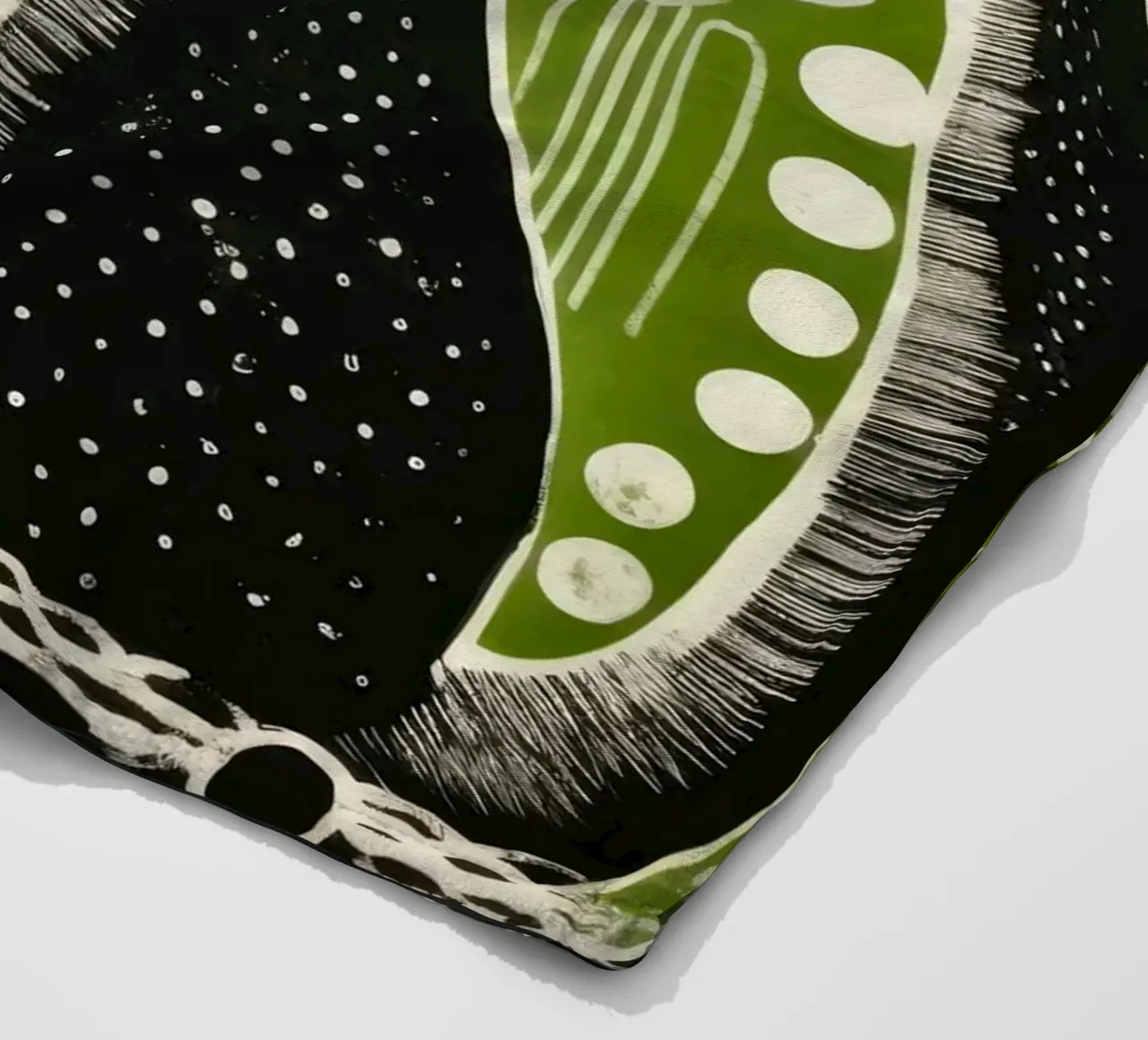 Donnola verde 4 coperta in pile da Minimal Animal Art