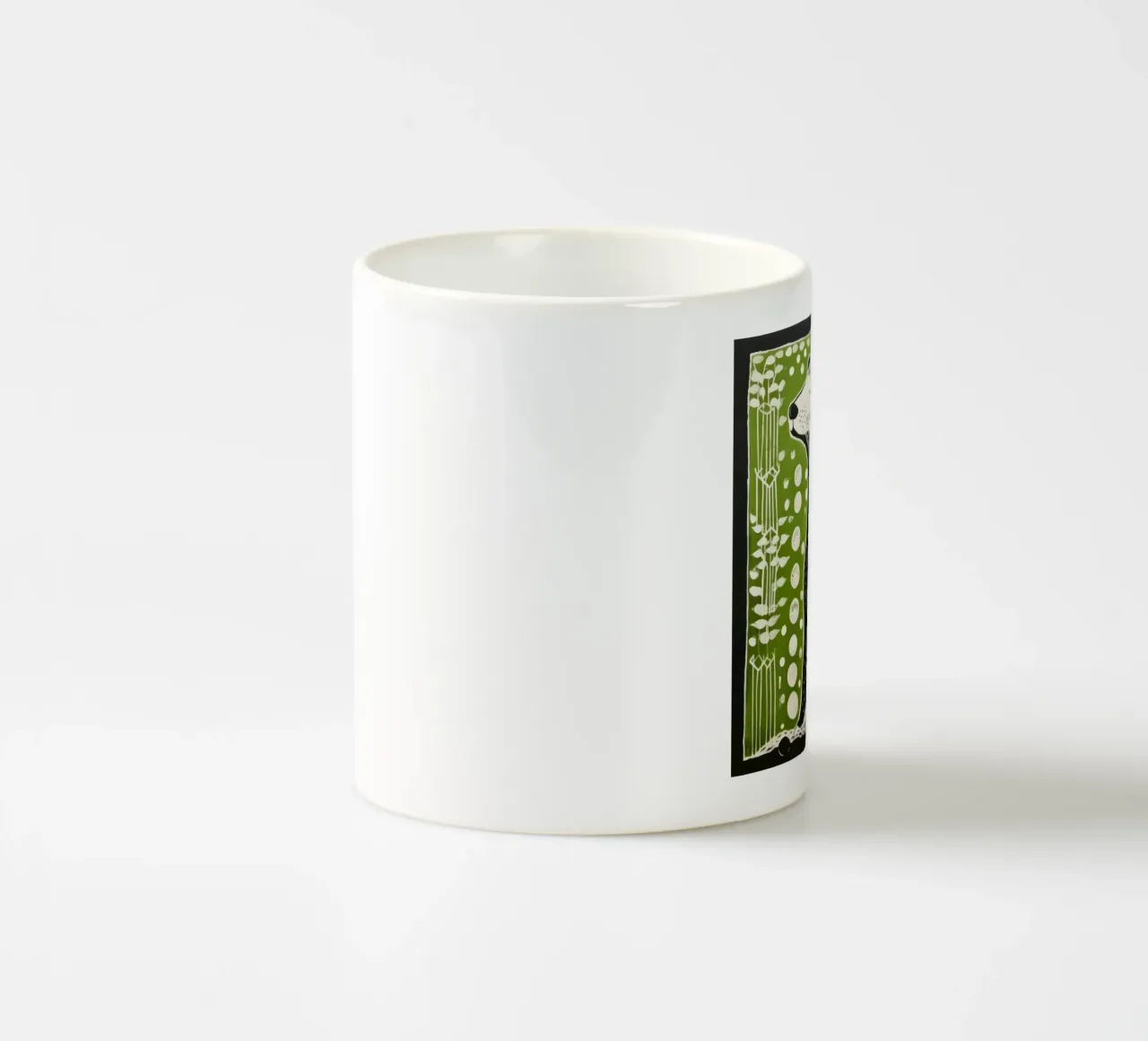 Donnola verde 4 tazza in ceramica da Minimal Animal Art