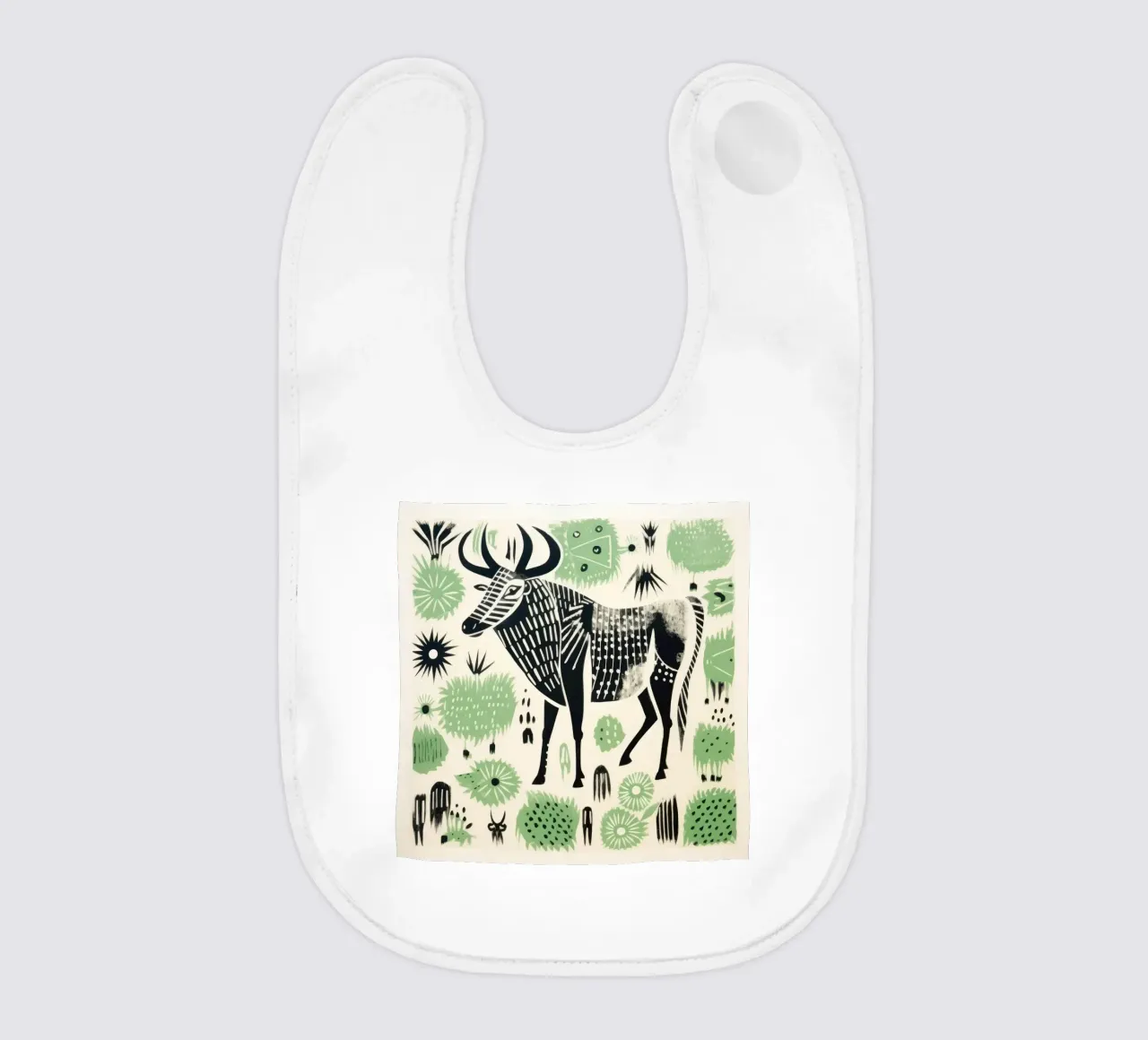 Gnu verde 1 bavaglino da Minimal Animal Art