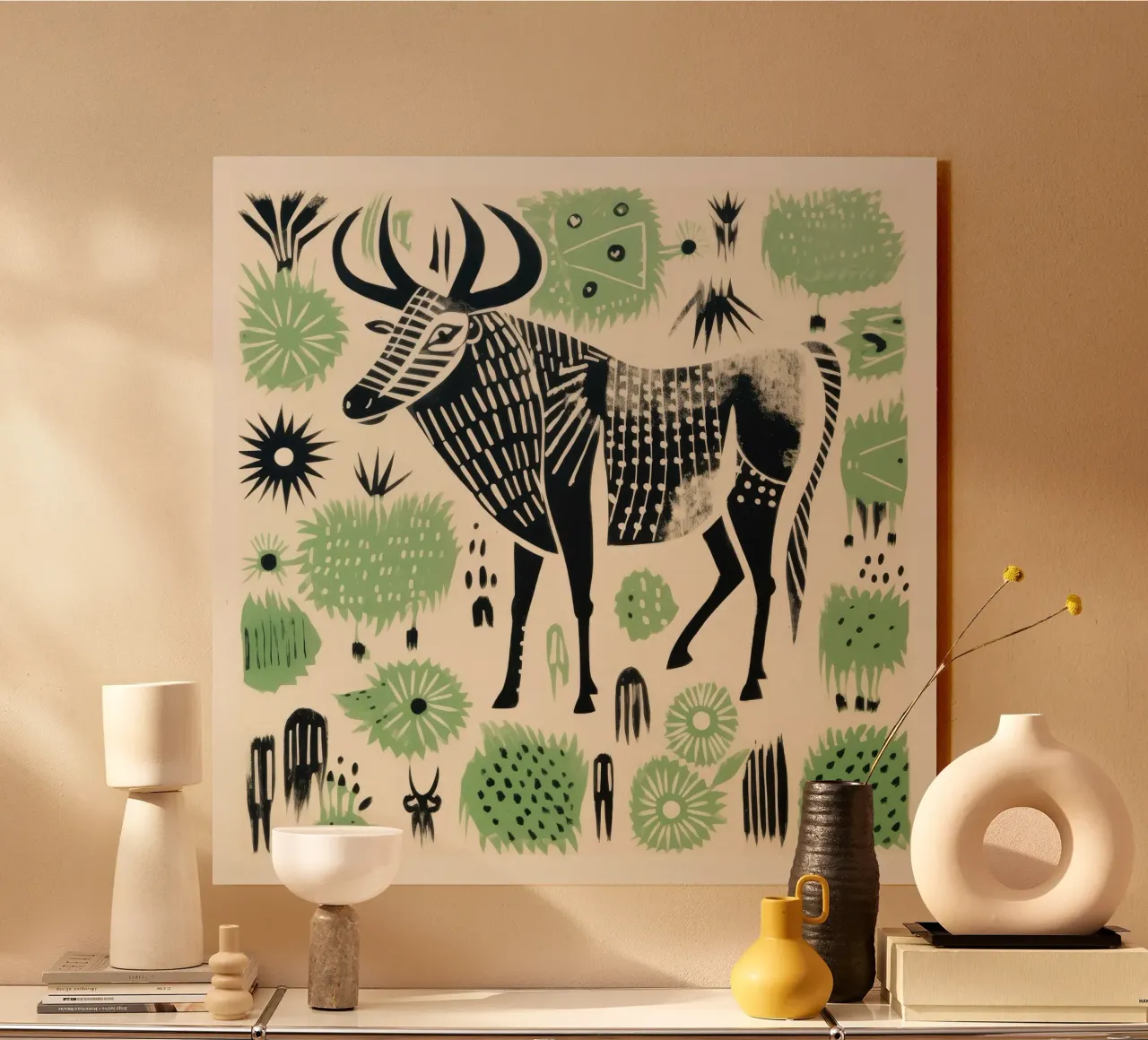 Gnu verde plexiglass da Minimal Animal Art