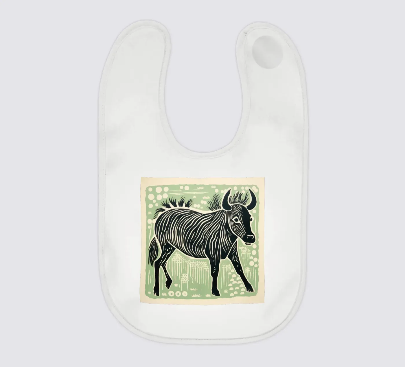Gnu verde bavaglino da Minimal Animal Art