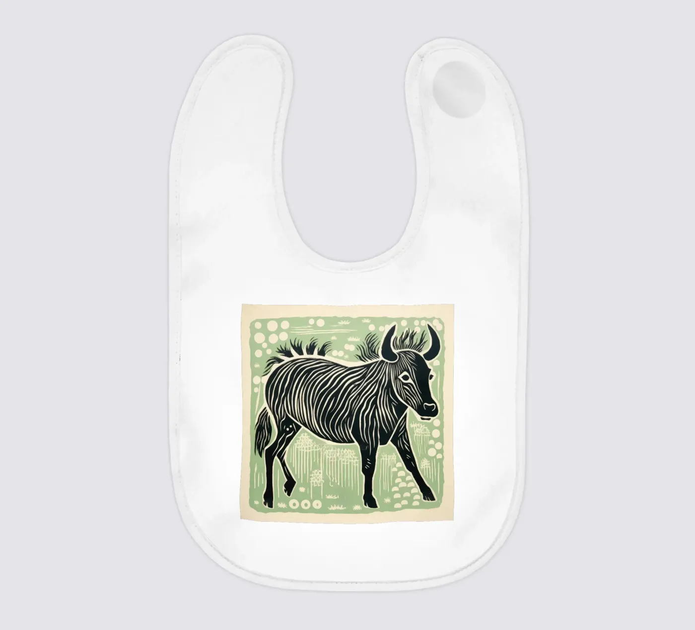 Gnu verde bavaglino da Minimal Animal Art
