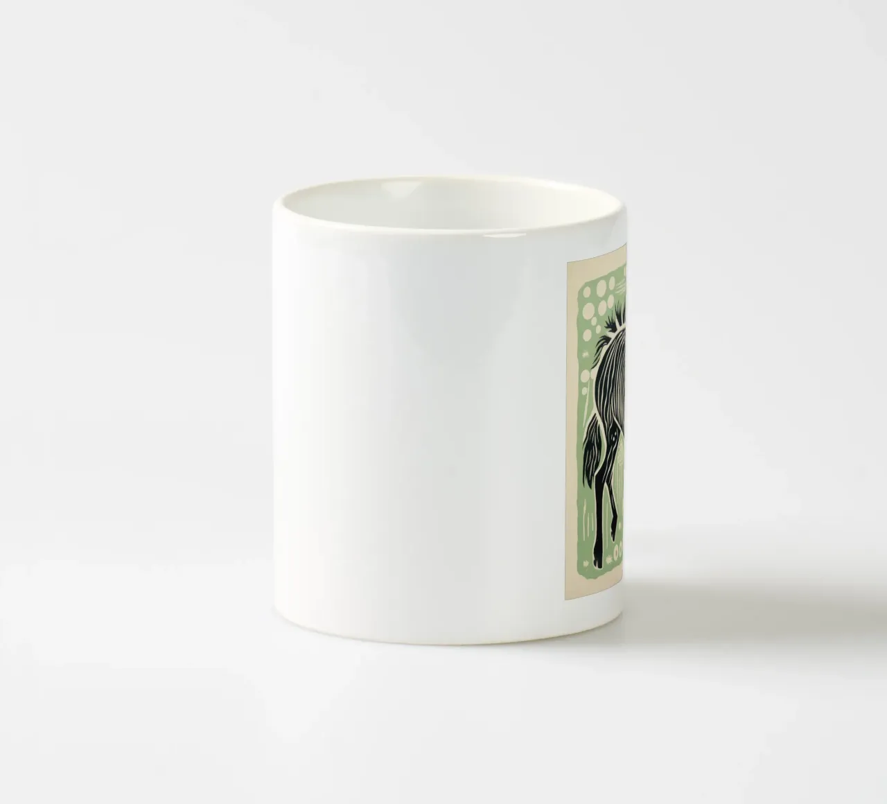 Gnu verde 2 tazza in ceramica da Minimal Animal Art