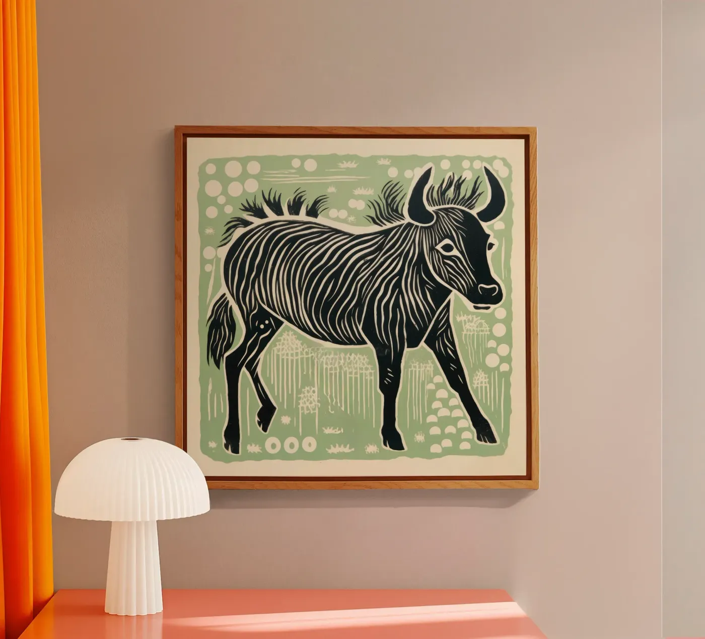 Gnu verde plexiglass da Minimal Animal Art