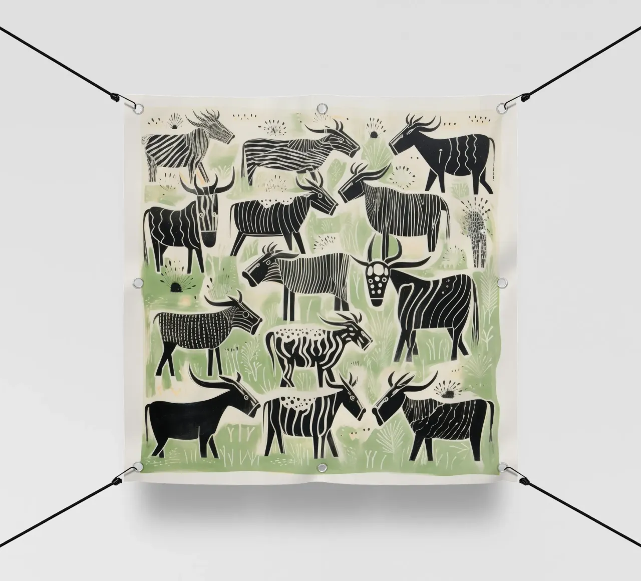 Gnu verdi telo in pvc da Minimal Animal Art