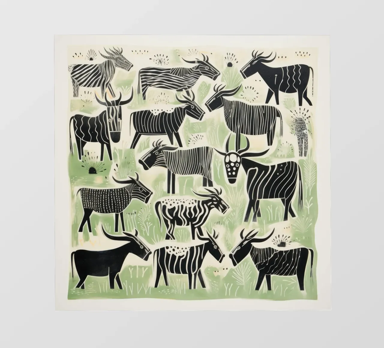 Gnu verdi telo in pvc da Minimal Animal Art