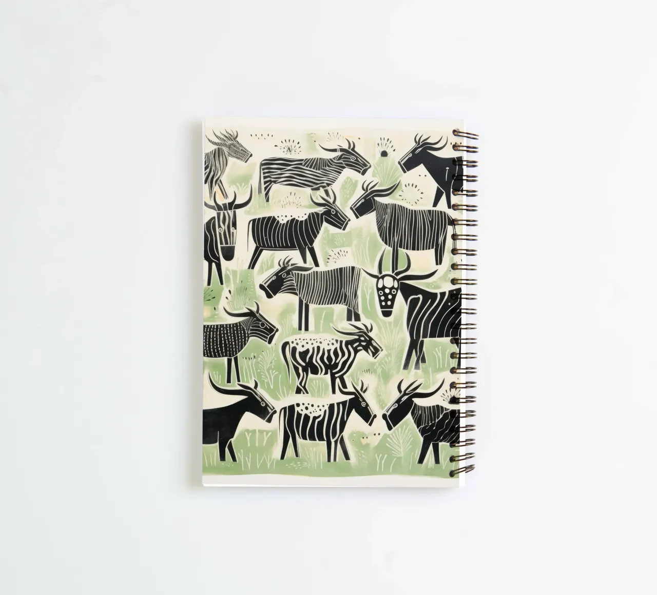 Grünes Gnu 3 Ringbuch von Minimal Animal Art