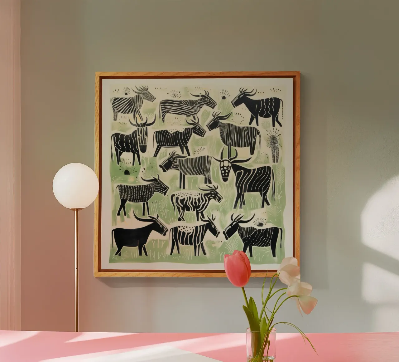 Gnu verdi plexiglass da Minimal Animal Art