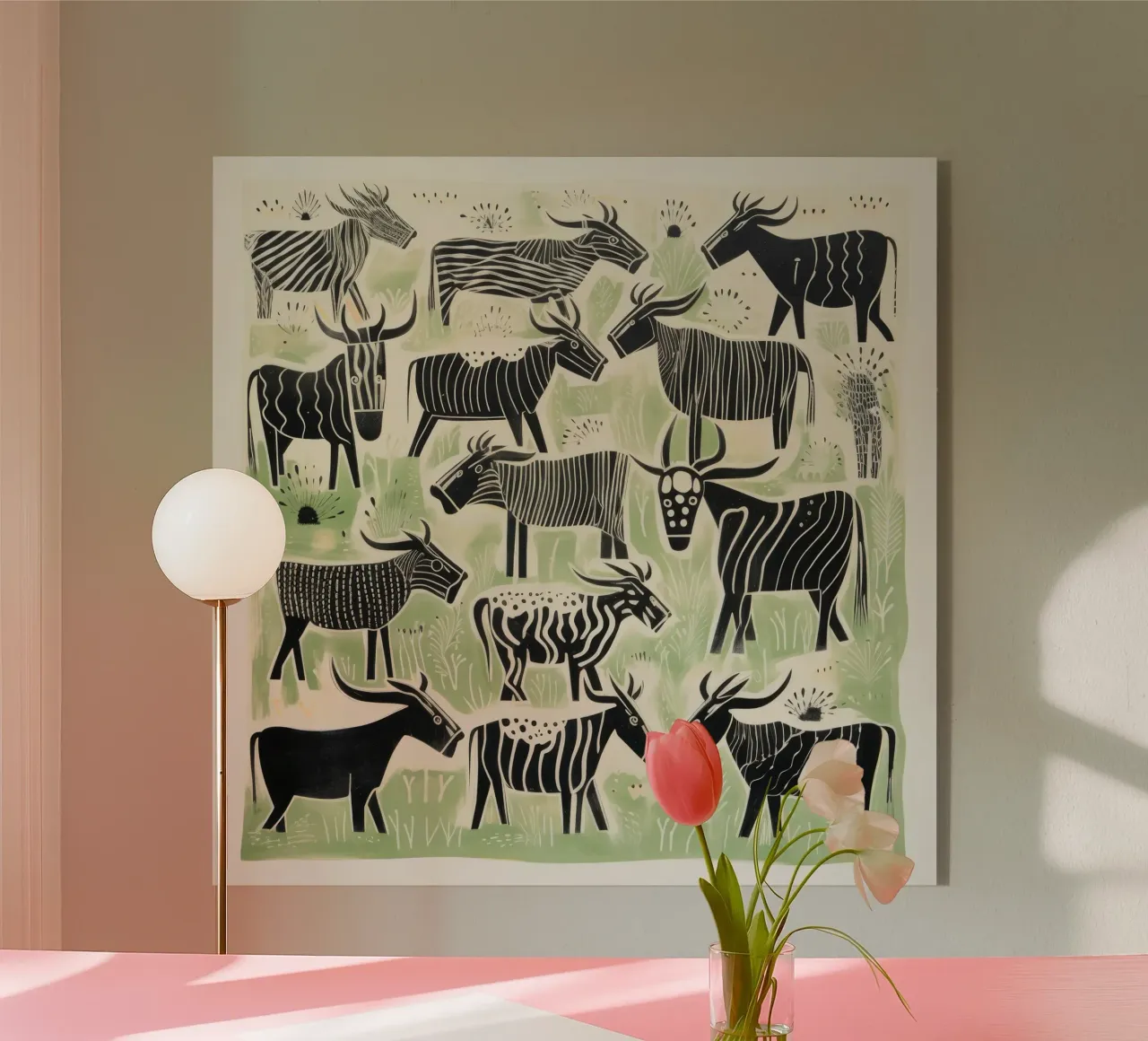 Gnu verdi plexiglass da Minimal Animal Art