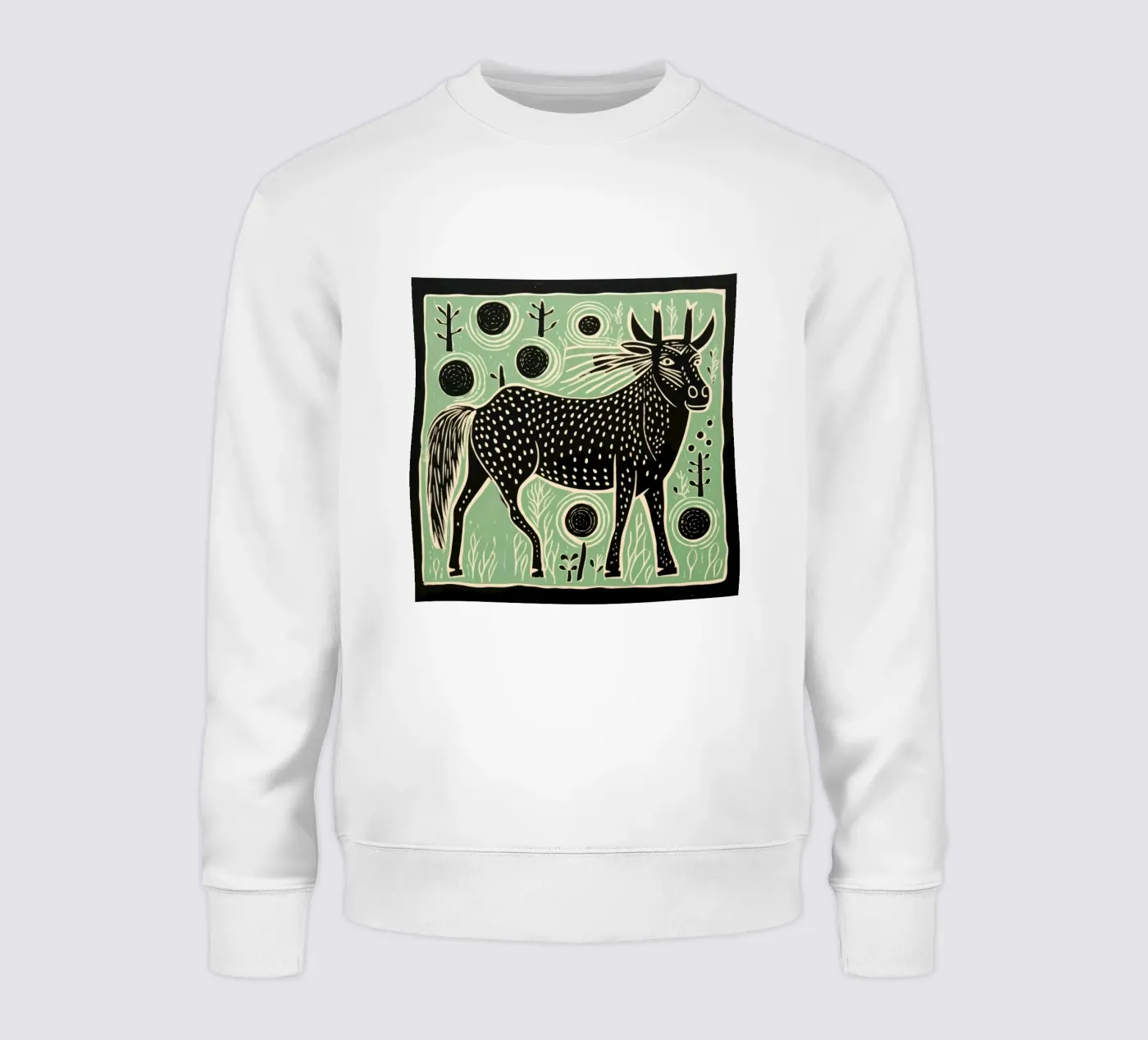 Gnu verde felpa da Minimal Animal Art