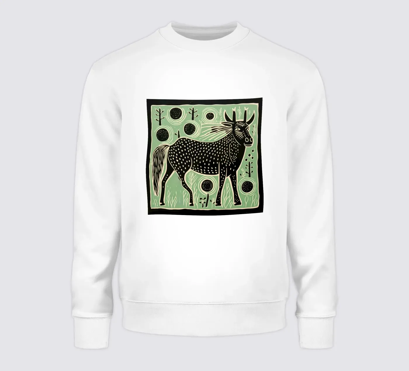 Gnu verde felpa da Minimal Animal Art