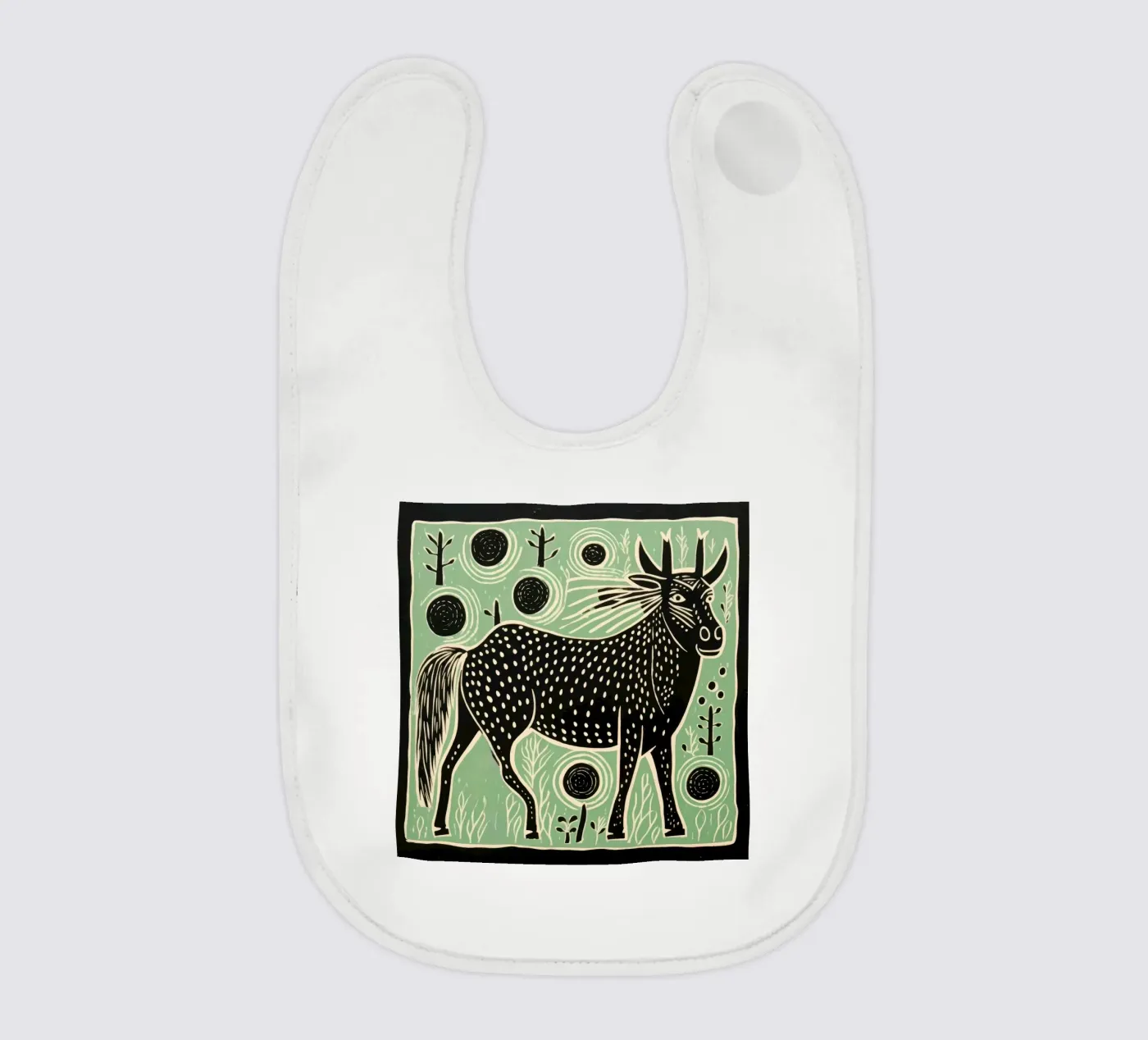 Gnou vert bavoir de Minimal Animal Art