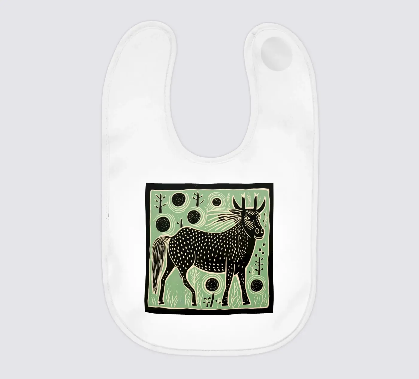 Gnou vert bavoir de Minimal Animal Art