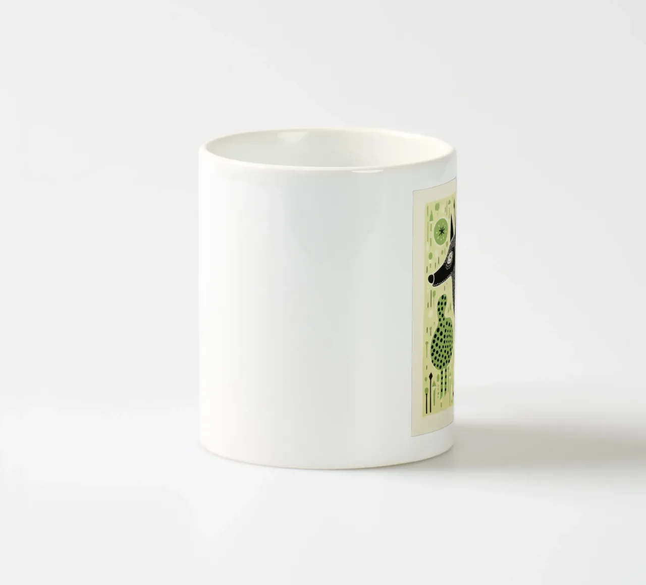 Lupo Verde 2 tazza in ceramica da Minimal Animal Art