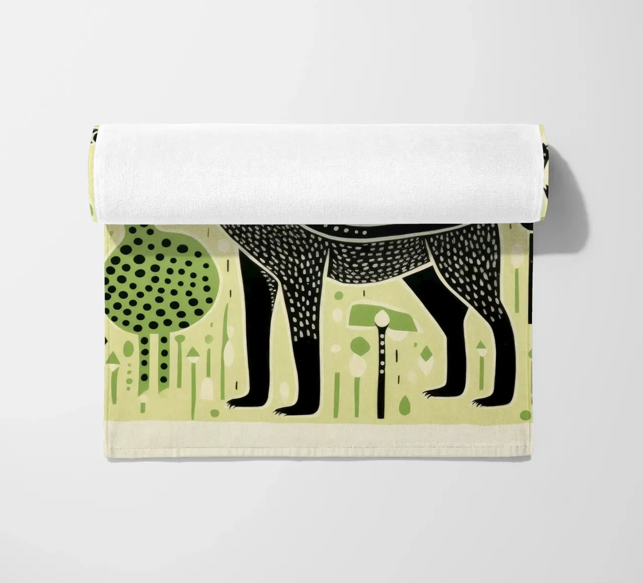 Lupo Verde 2 telo mare da Minimal Animal Art