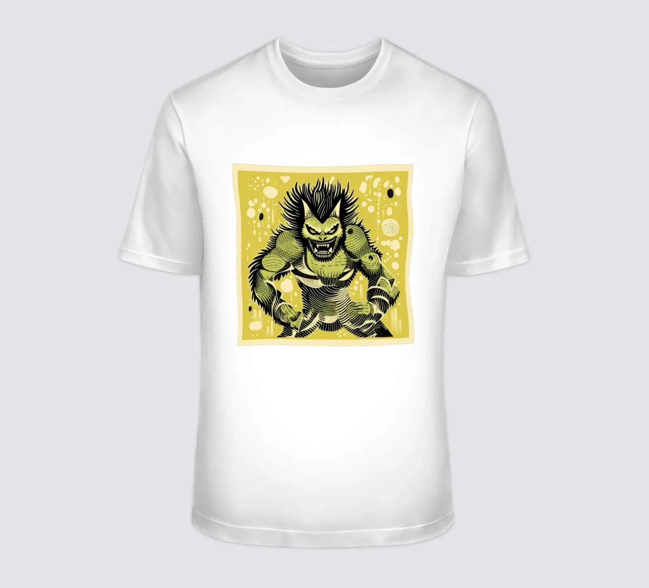 Wolverine verde 1 t-shirt da Minimal Animal Art