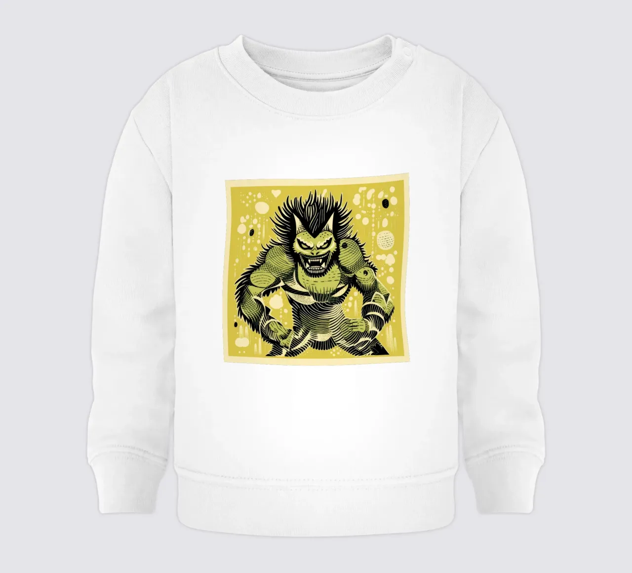 Wolverine verde 1 felpa neonato da Minimal Animal Art